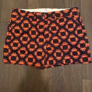 Crown & Ivy navy and coral printed shorts